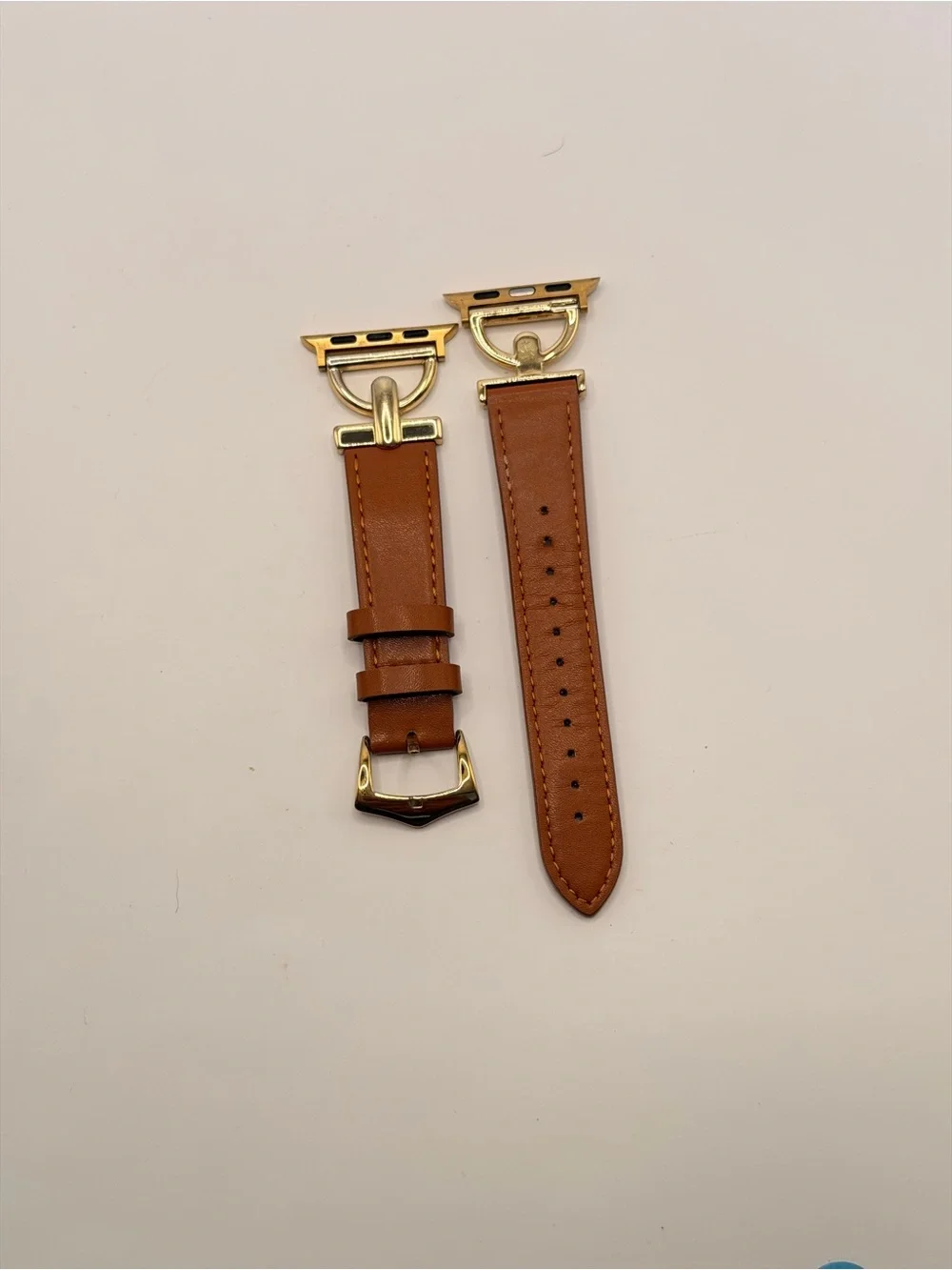 Apple Watch‎ Natural Leather Band, 38/40/41mm, Brown, Leather, Gold Harder